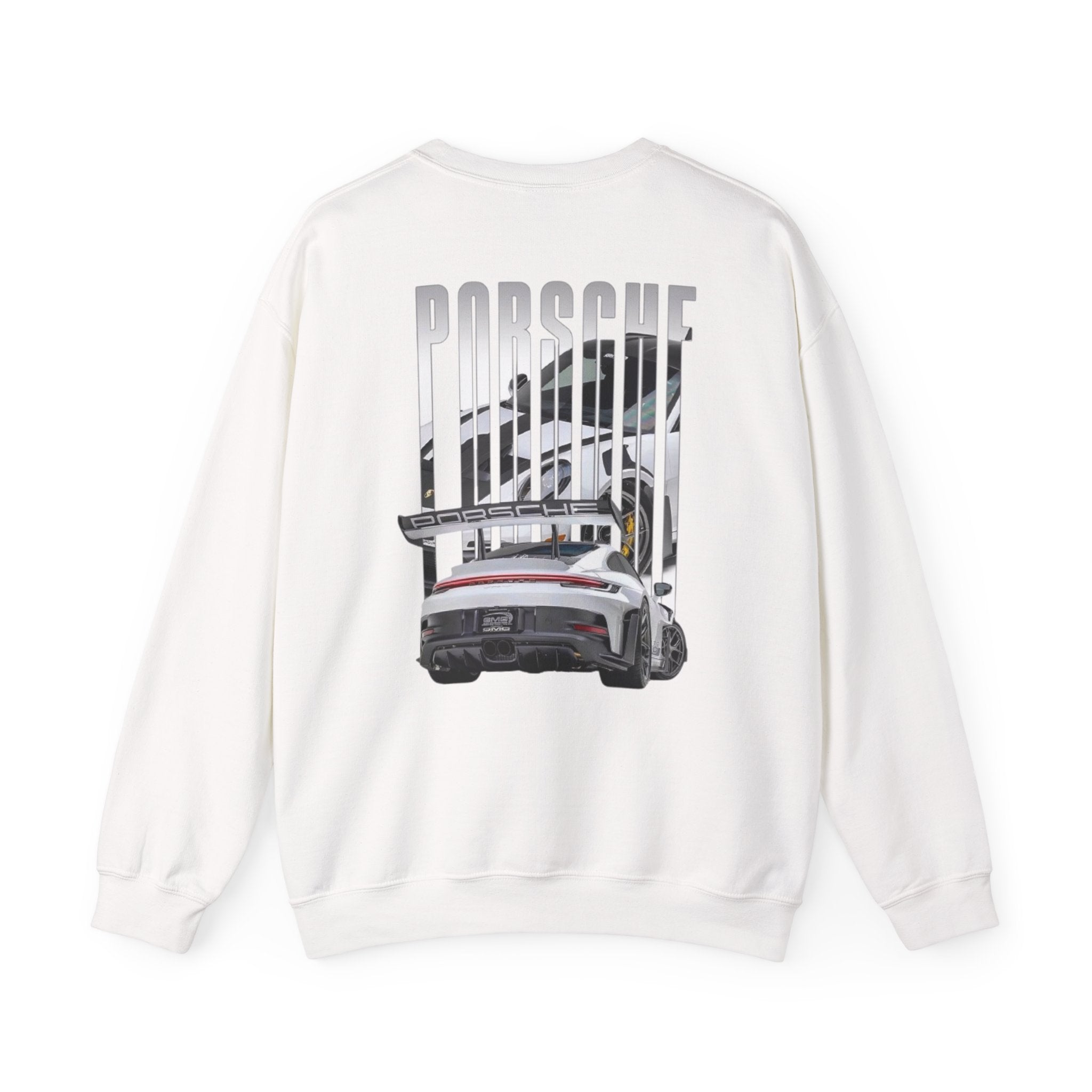 Porsche Graphic Crewneck Sweatshirt — Rear 911 GT3 Design