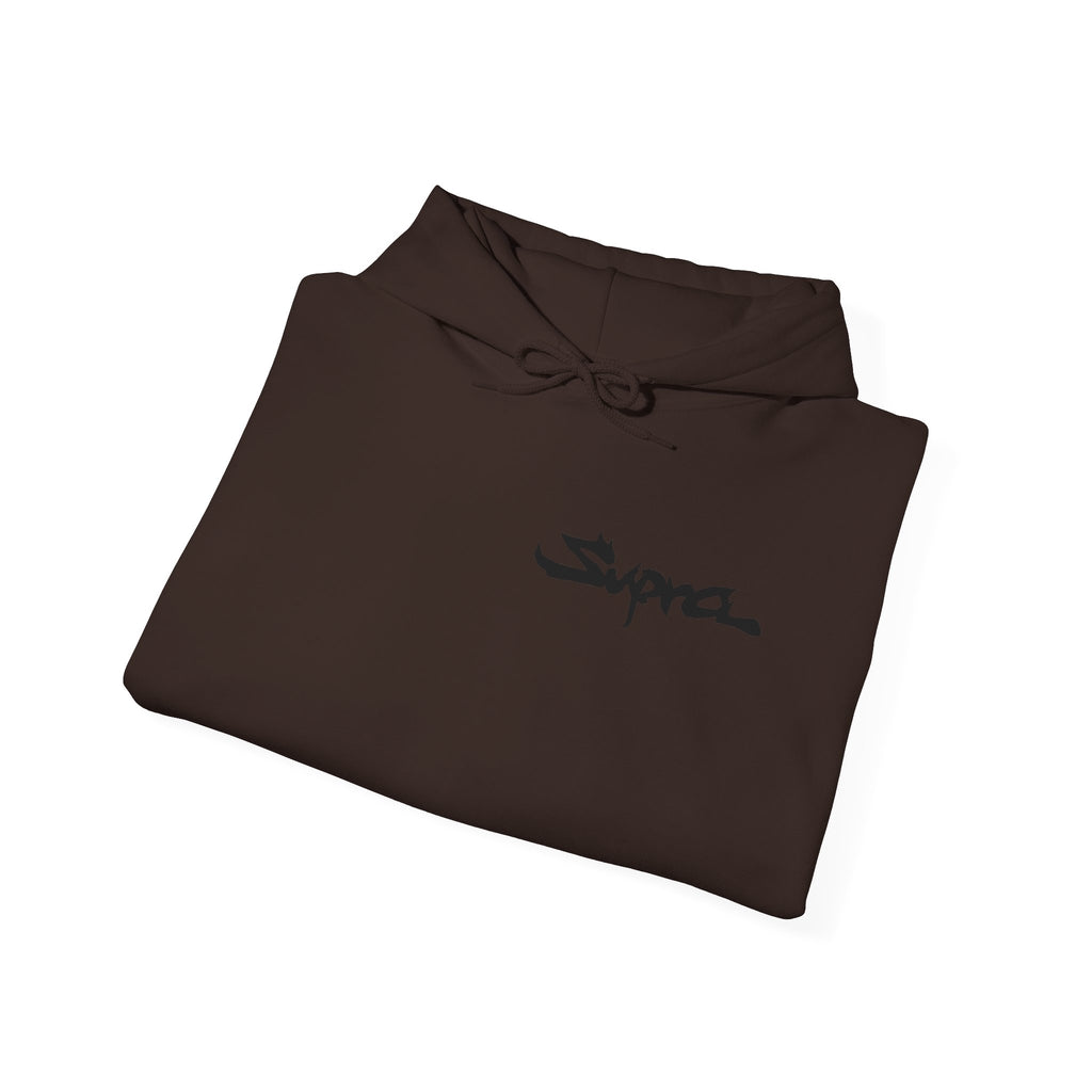 Supra Car Hoodie — Orange Supra Graphic Pullover